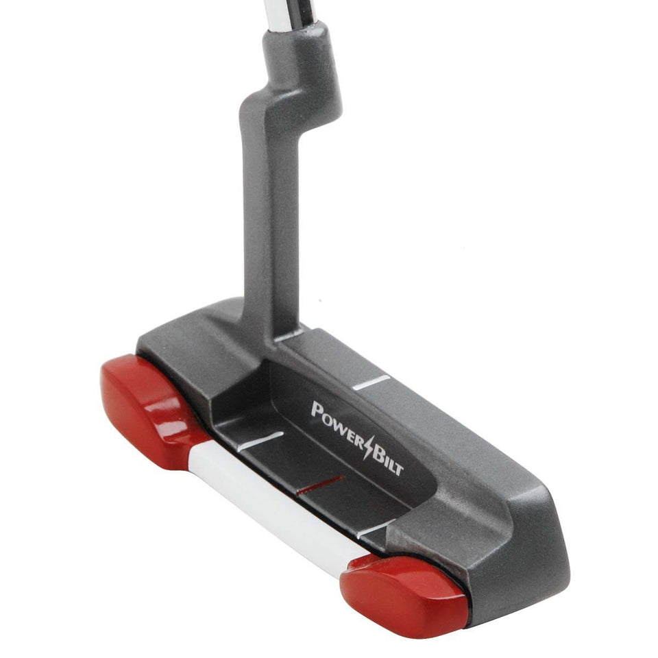 Powerbilt TPS X-Type B100 putter blade design with face insert for precise alignment.