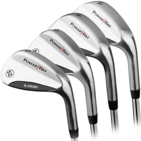 Powerbilt X-Grind 52° pitching wedge highlights precision from tight lies.