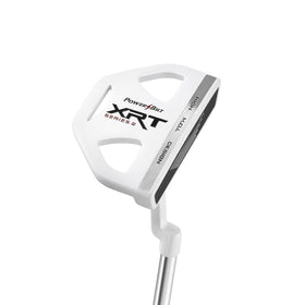 PowerBilt XRT Series 2 Nano White mallet putter top view highlights perimeter weighting for stability and longer MOI