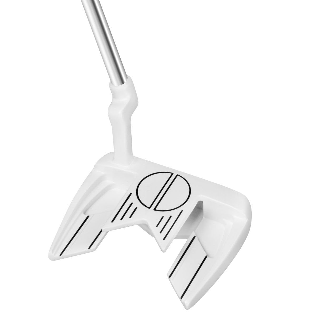 Powerbilt XRT Series 4 nano white mallet putter visual 2: grooved face aids true roll
