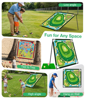 Powerful Xishan 70-by-70-inch golf mat for immersive practice.