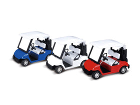 PowerTRC mini golf carts as cake toppers for themed celebrations.