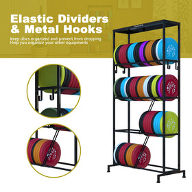 Poweruck elastic straps keep discs secure and prevent slipping.