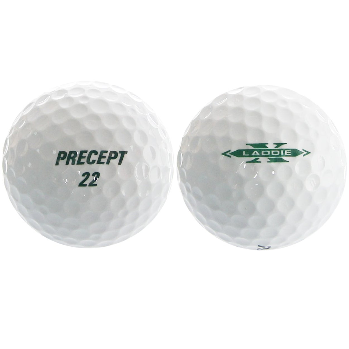 Precept recycled golf balls mix pack front view showing varied models for practice