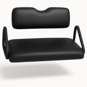 Prefer Warehouse E-Z-Go TXT seat cover front view in durable marine-grade vinyl.