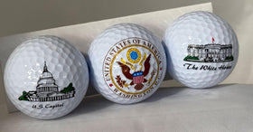 President Souvenirs golfer on the green with patriotic flair.