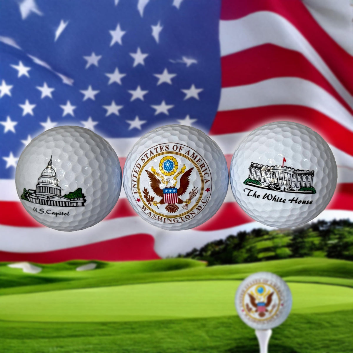 President Souvenirs White House golf ball for collectors and golfers.