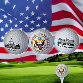 President Souvenirs White House golf ball for collectors and golfers.