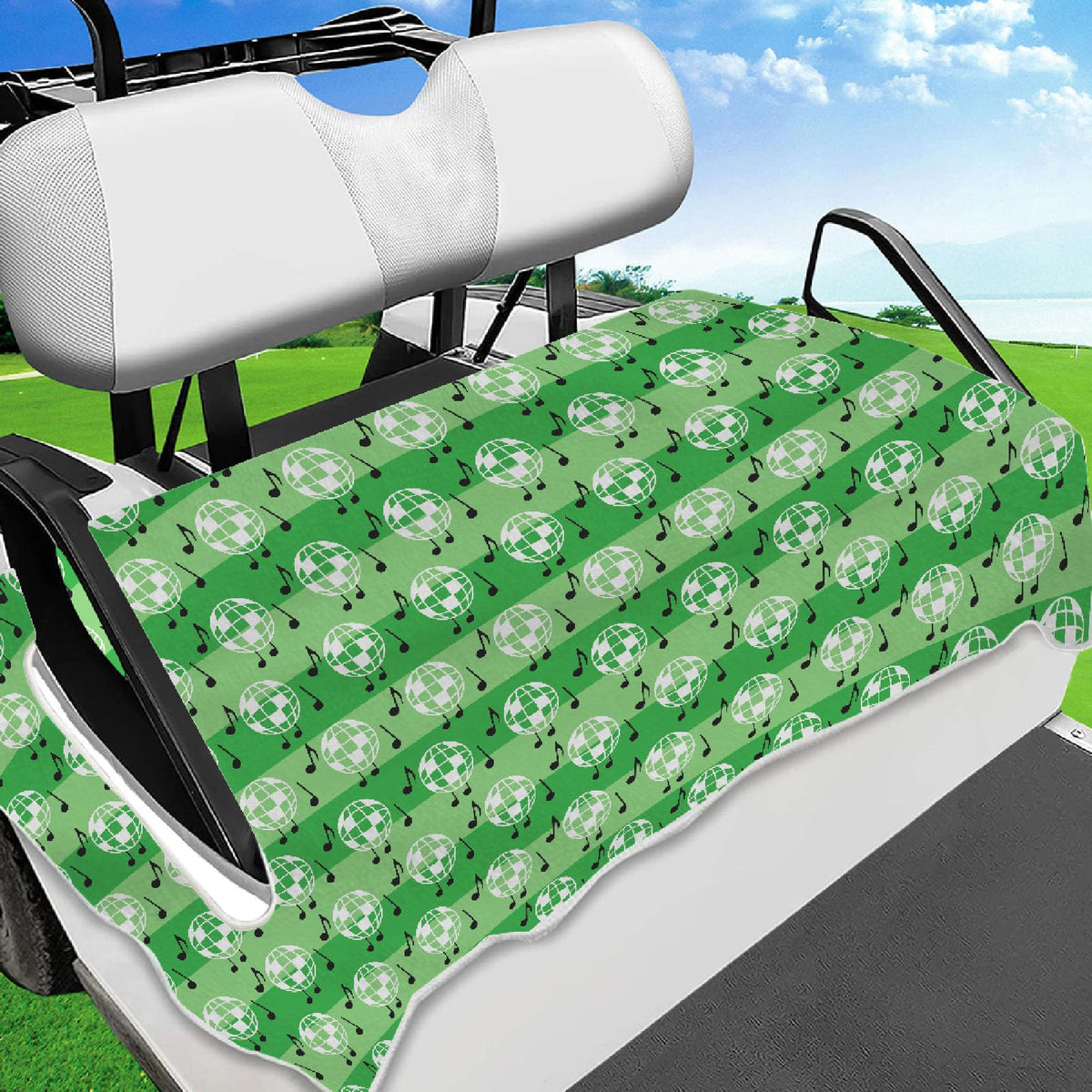 PRESSINART golf cart seat towel with music note pattern for stylish comfort
