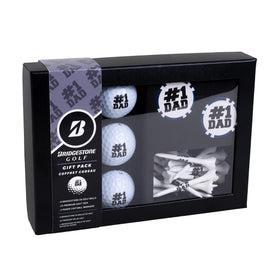 PrideSports Bridgestone e6 golf balls with #1 Dad logo for longer distance and softer feel.
