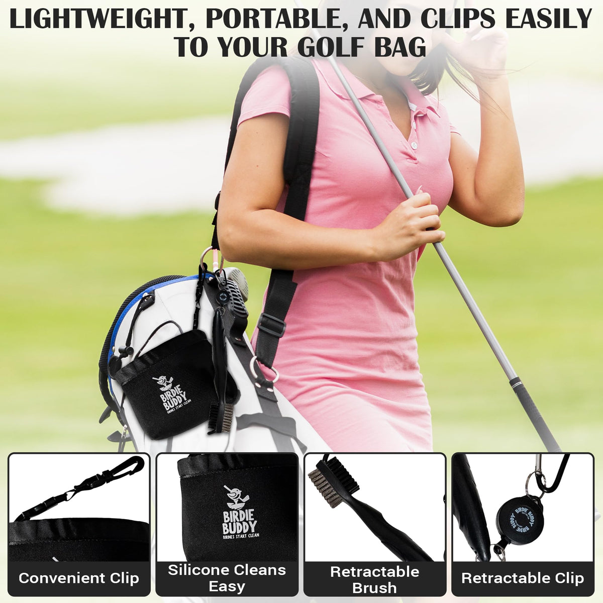 Birdie Buddy makes a practical golf gift for enthusiasts.