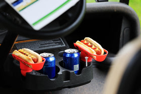 Prime Collectibles Dog’on Caddy with mesh travel case for on-the-go snacking.