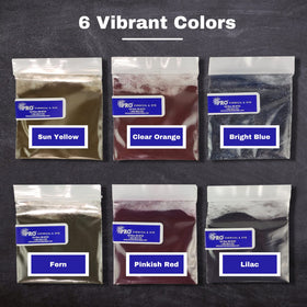 PRO Chemical Pinkish Red disc dye powder adds vivid accents to designs.