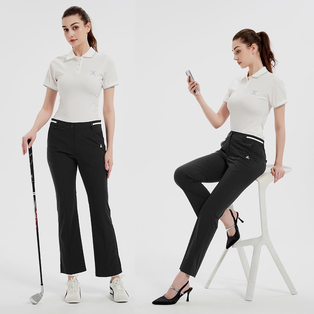Pro X Gear women's golf pants showcase 4-way stretch for full range of motion.