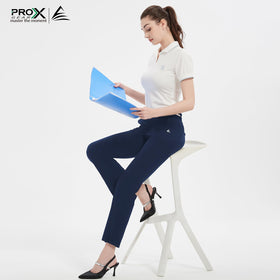 Pro X Gear women's golf pants bottom slit design adds stylish detail and mobility.