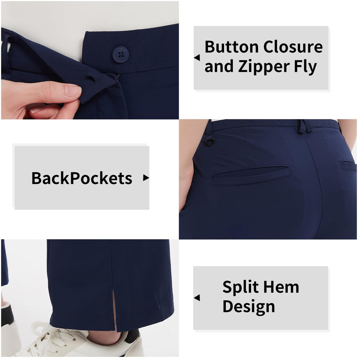 Pro X Gear pants with zip front and secure pockets for travel and work.