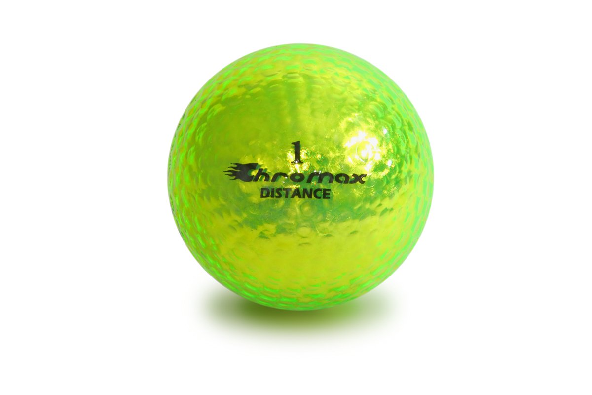 ProActive Sports Chromax Green distance golf balls front view highlighting visibility