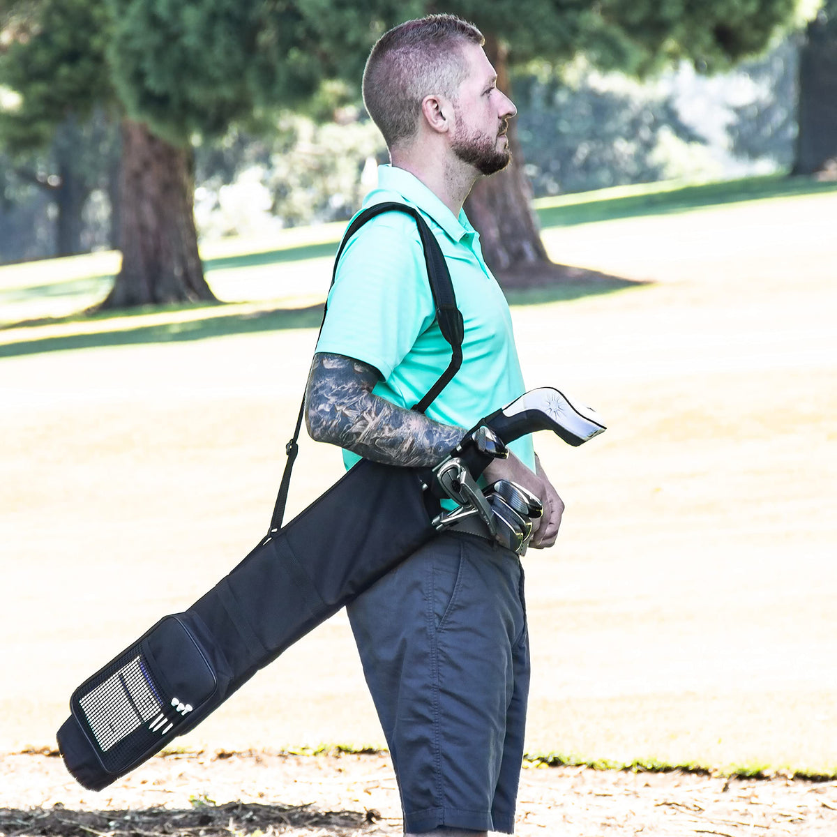 ProActive Sports 5-inch Sunday bag made from rip-resistant polyester.