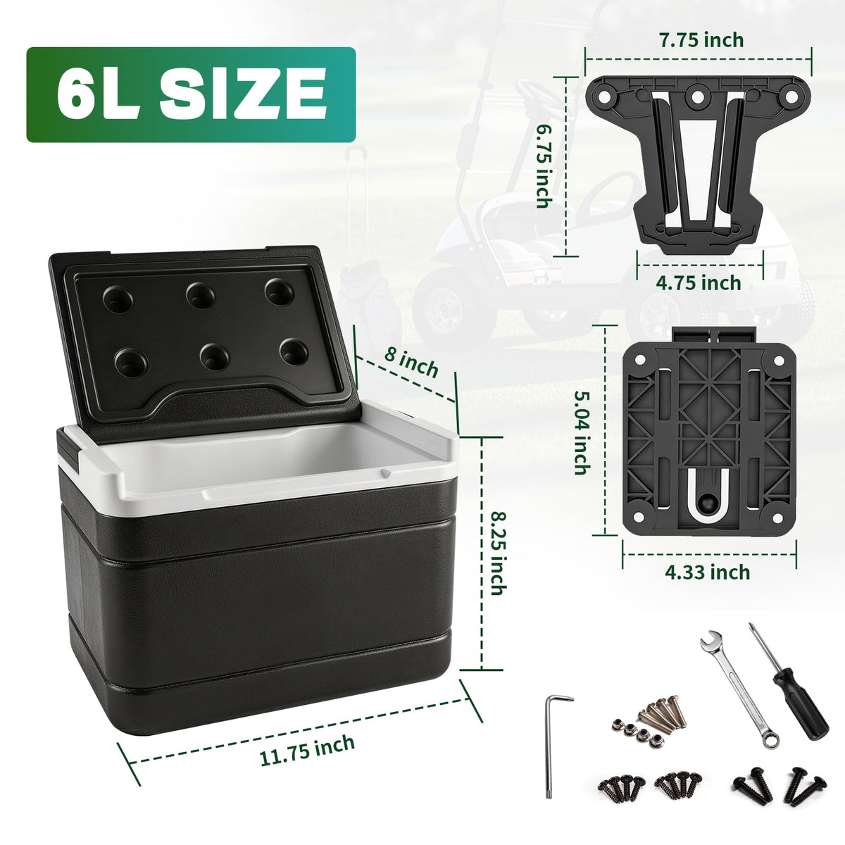 ProCartFit durable plastic shell resists impact for outdoor use.