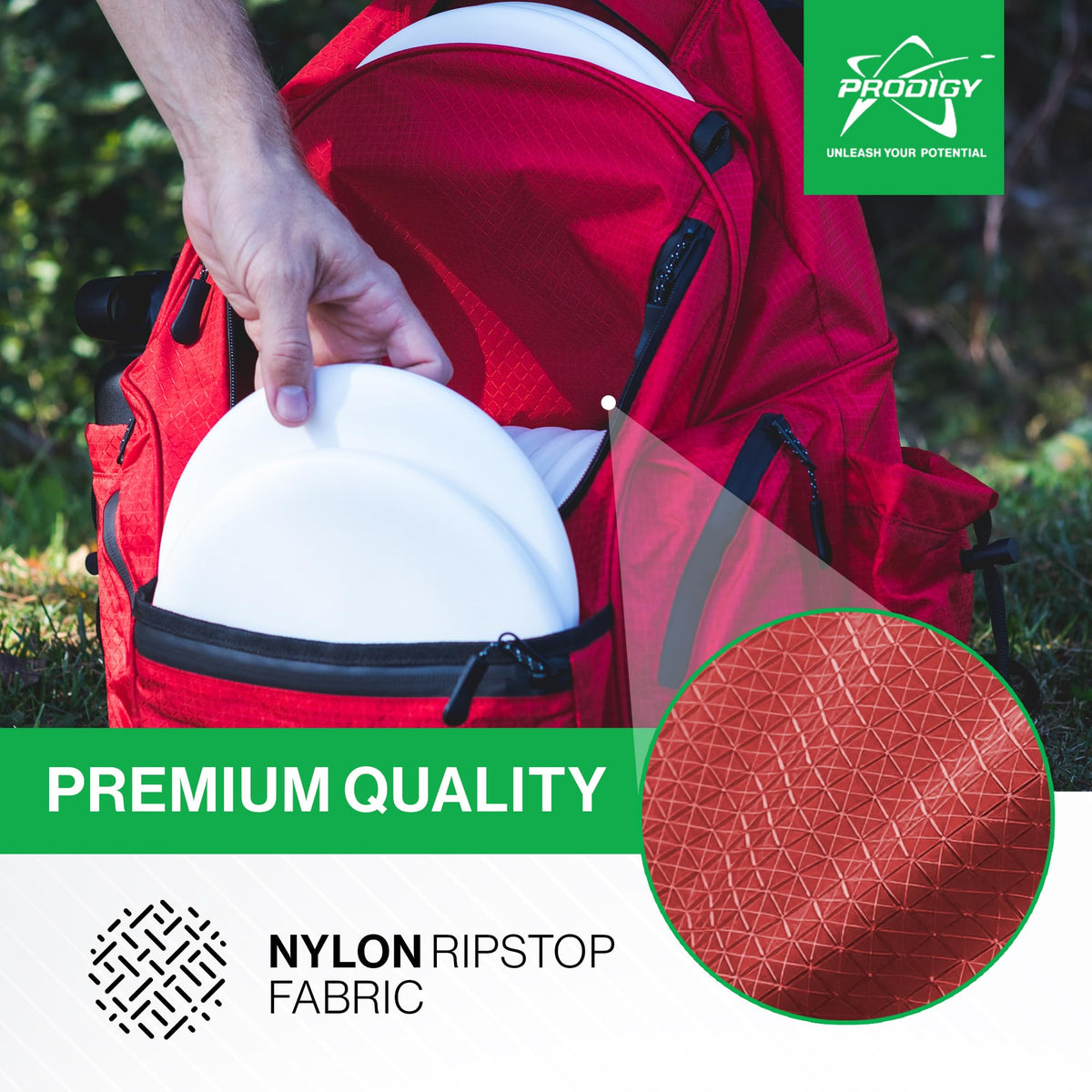Prodigy BP-3 top pocket ready for scores and small accessories.