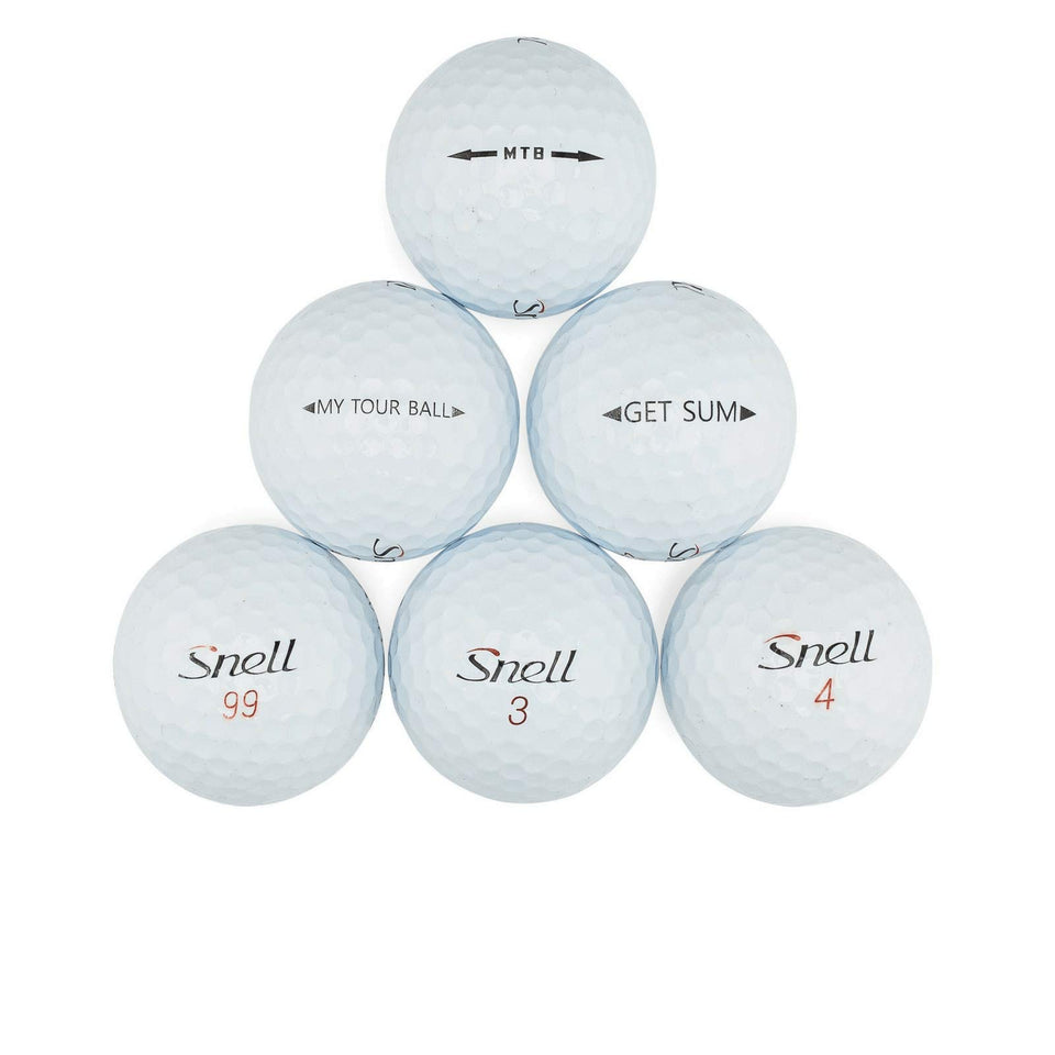 Professional Golf Snell ball mix packfront: used balls for affordable practice.