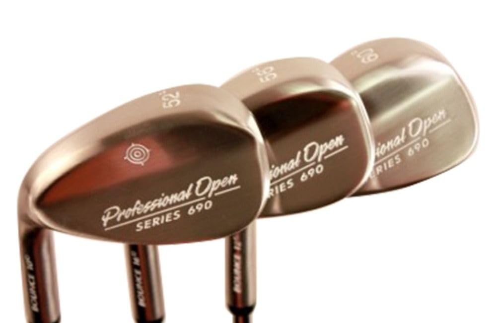 Professional Open Series 690 left-handed 52gw wedge for precise short-game control.
