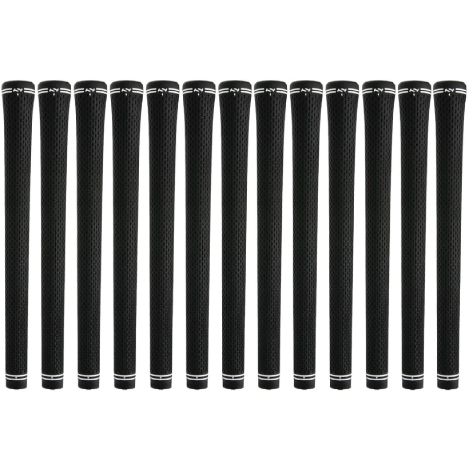 PROJECTX True Temper ICON golf grips midsize black white close-up texture for secure traction.