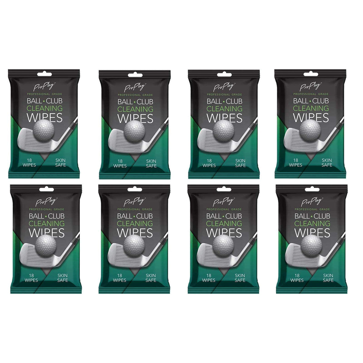 ProPlay Ball & Club Cleaning Wipes pack front view for quick on-course cleaning