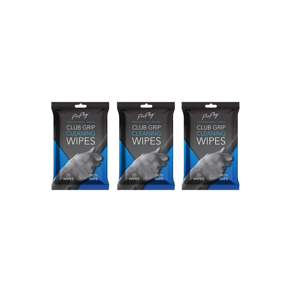 ProPlay Club Grip Wipes pack front view showing resealable on-course convenience.