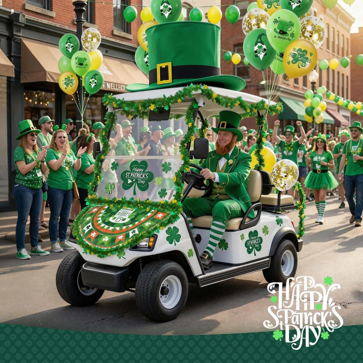 PTCRUT golf cart decoration kit provides a complete setup for festive impact.