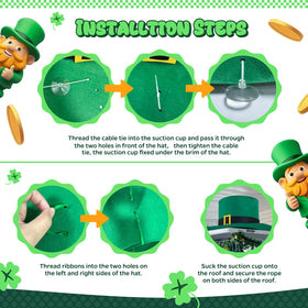 PTCRUT shamrock stickers offer versatile, reusable decor.