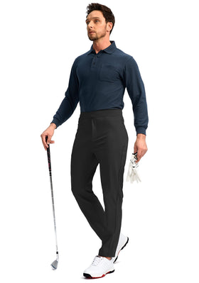 Pudolla men's golf pants black color offer versatile everyday styling.