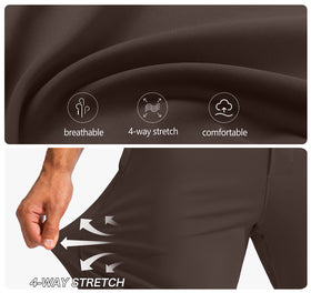 Pudolla brown colorway golf pants, versatile for casual and on-course outfits.