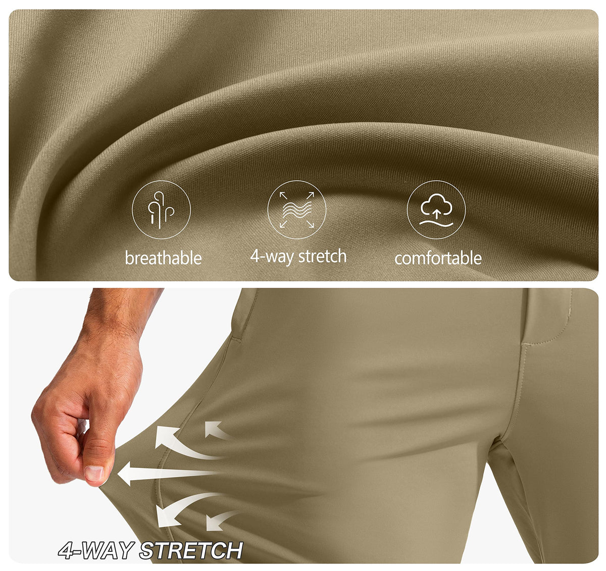 Pudolla golf pants available in multiple colors for versatile outfits.