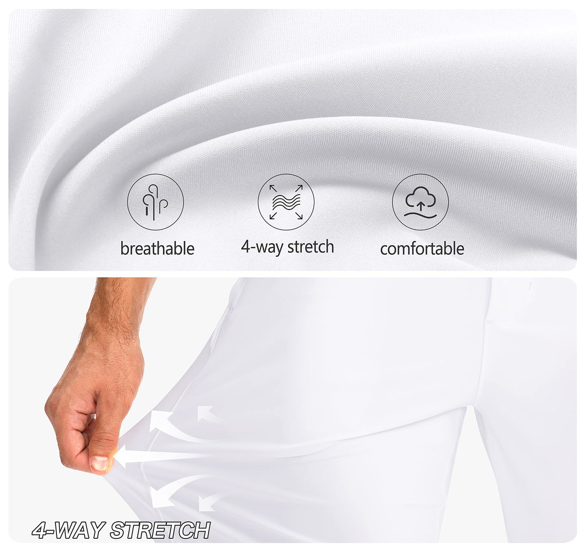 Pudolla men's golf pants color options: versatile for work, lounging, travel.