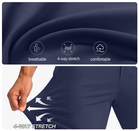 Pudolla men's golf pants durable seams for everyday wear.