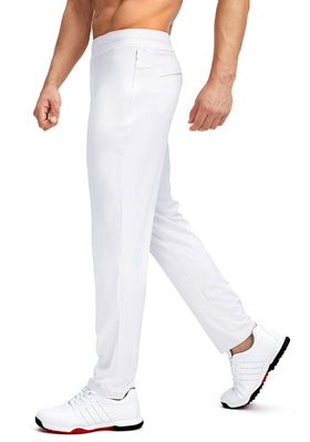 Pudolla men's golf pants elastic waistband with drawstring for adjustable fit.