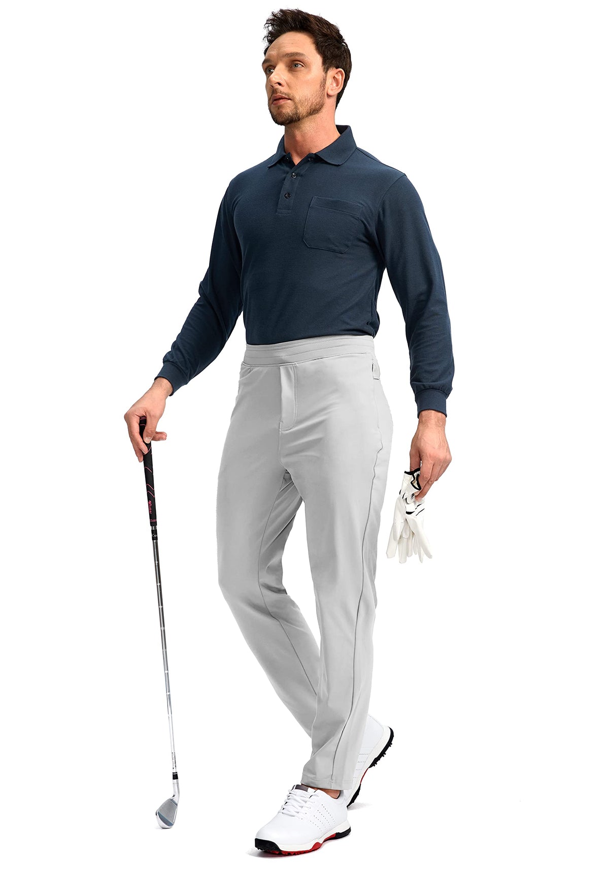 Pudolla men's golf pants suited for golf, travel, lounging, and daily wear.