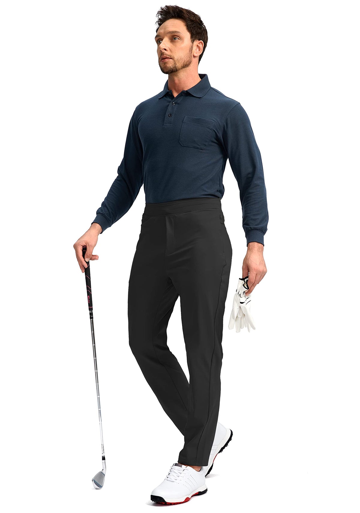 Pudolla men's golf pants suitable for golf, travel, and casual workouts