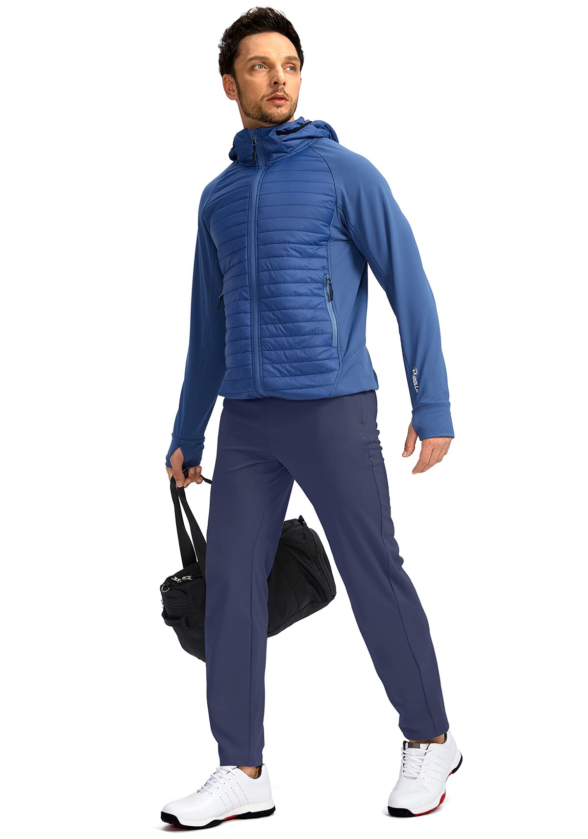 Pudolla stretch golf pants suitable for travel, workouts, and everyday activities.