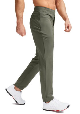 Pudolla pants with side zipper pockets for secure storage.