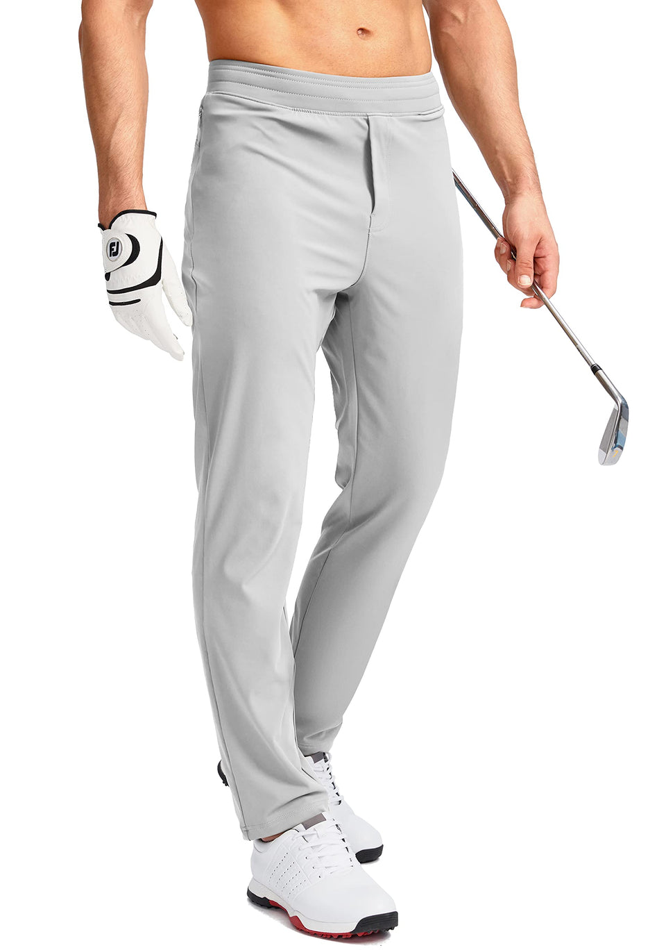 Pudolla mens golf pants stretch fabric for unrestricted movement on course