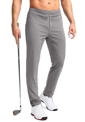 Pudolla men's golf pants with stretch fabric for enhanced mobility on the course.