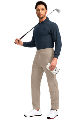 Pudolla slim-fit work casual joggers combine style with everyday comfort.