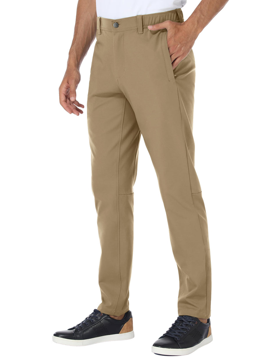 PULI Golf Pants Men stretch-slim-fit showcased for versatile wear and comfort.