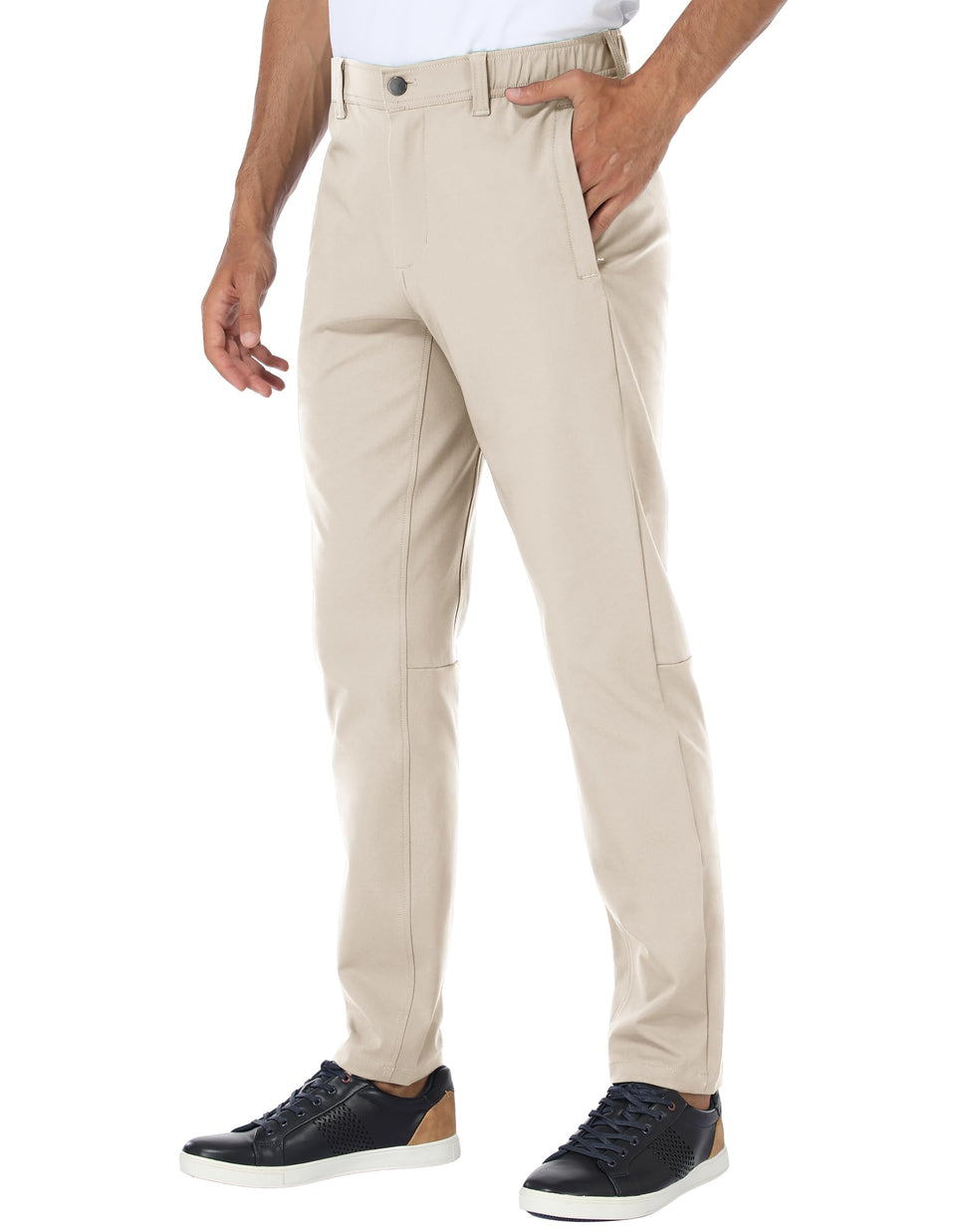 PULI golf pants for men with stretch-slim-fit, delivering flexible movement on and off the course.