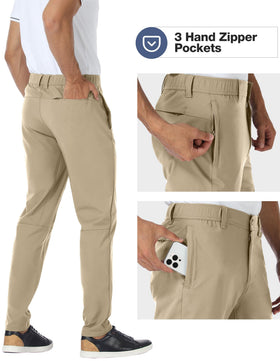 PULI golf pants with zipper pockets secure essentials during hikes.