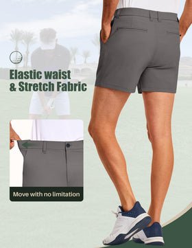 PULI golf shorts shown on model for styling.