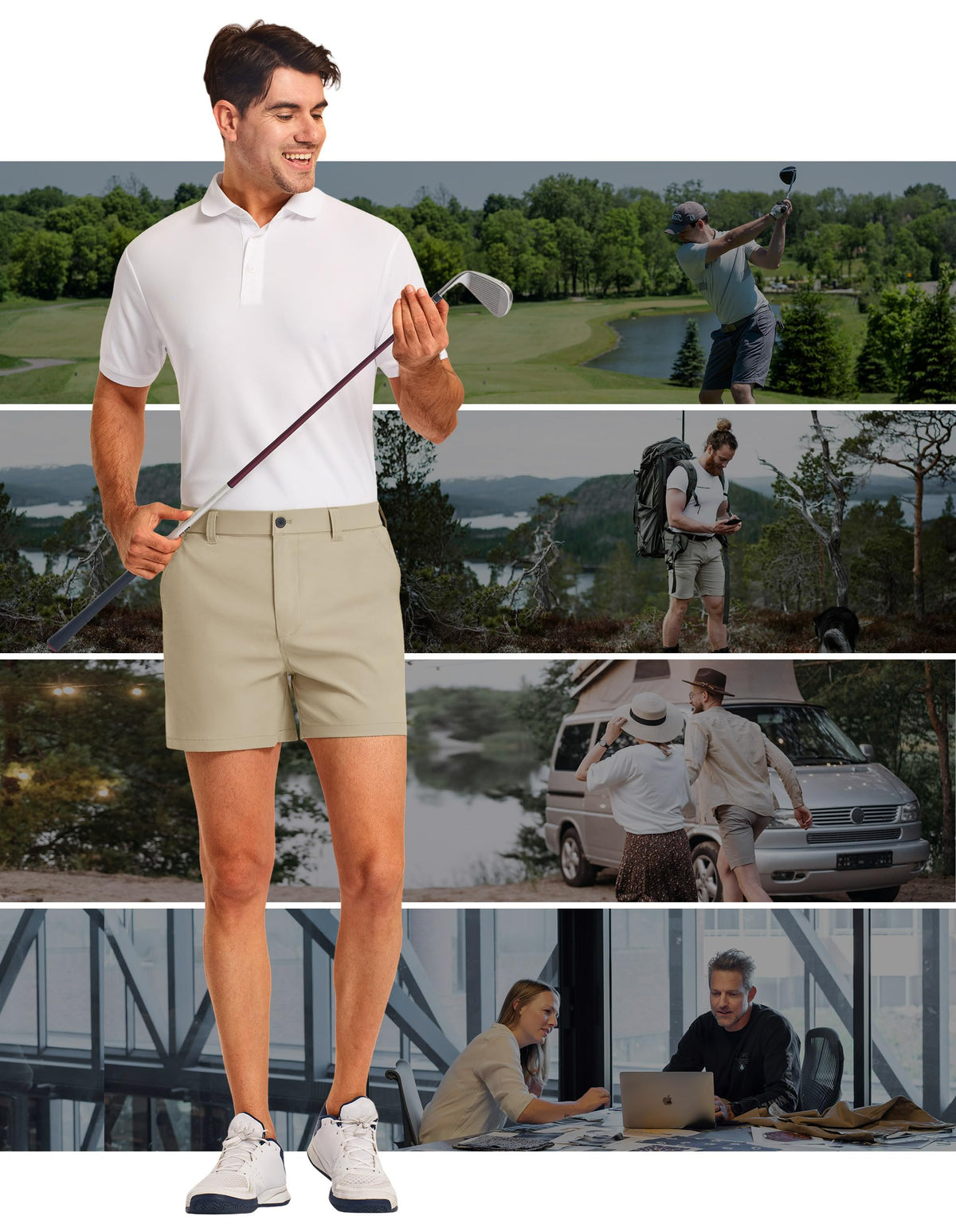 PULI quick-dry, water-resistant golf shorts with multiple pockets for value.
