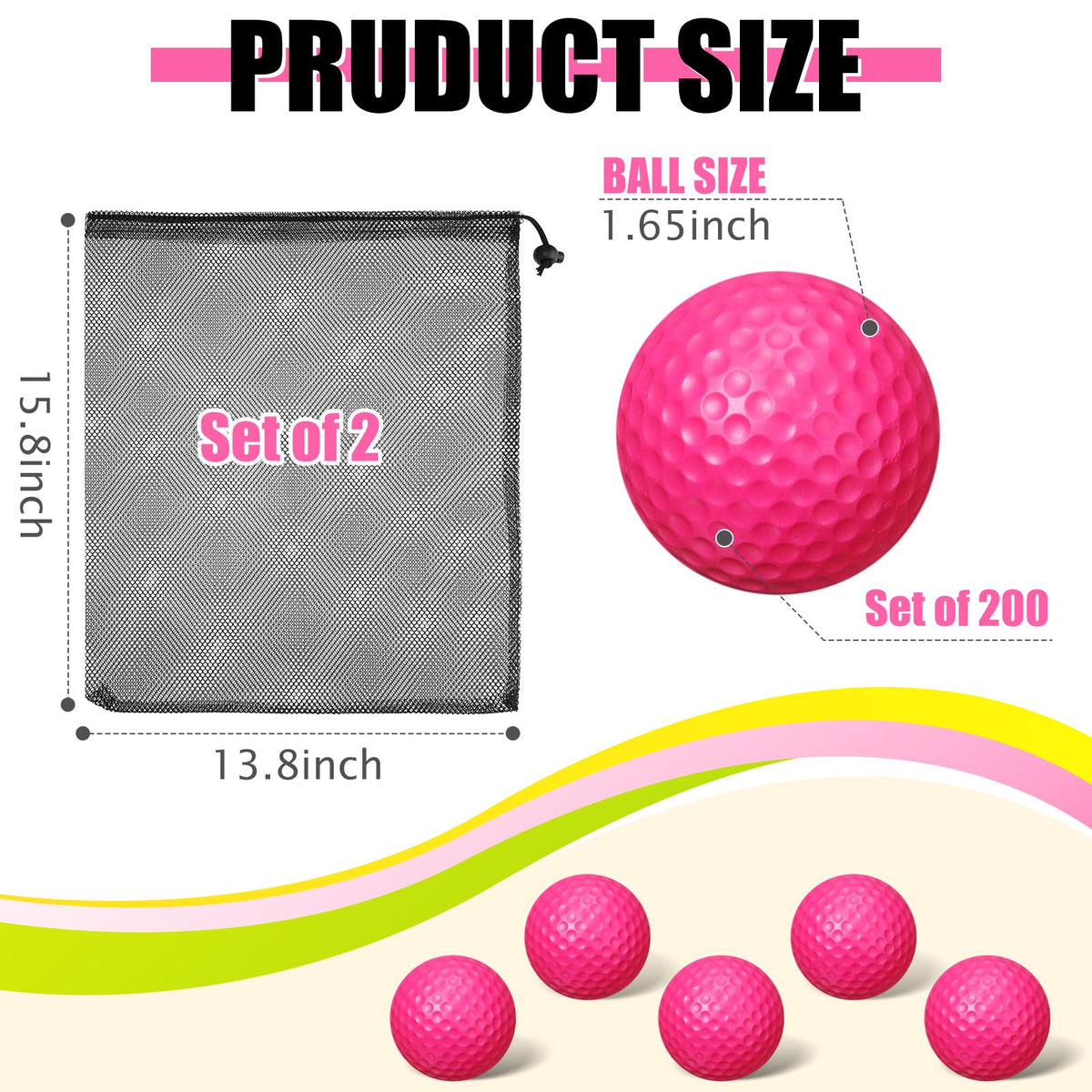 PullCrease dent-resistant foam golf balls during repeated training shots.